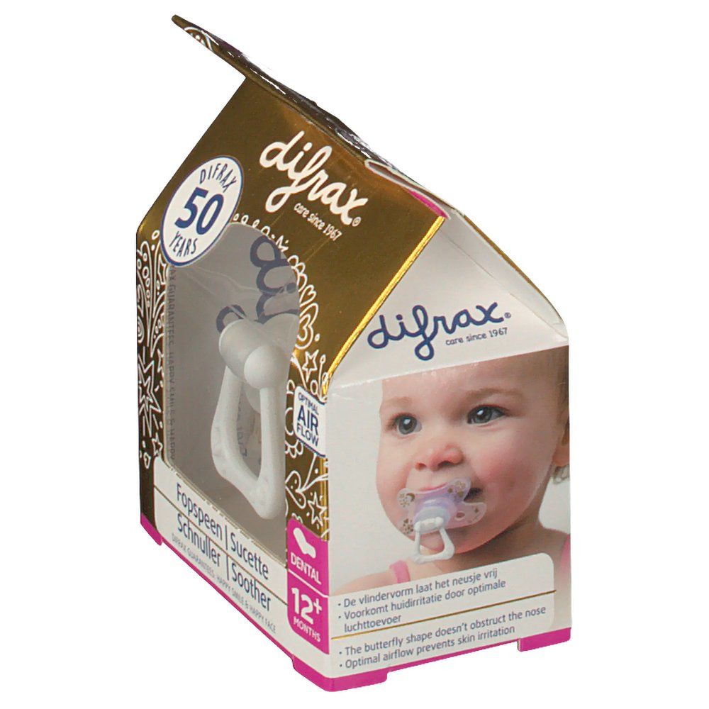 Difrax Sucette Dental Gold 12+ Mois