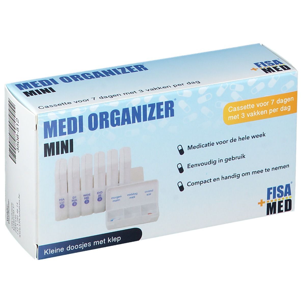 Fisamed Medi Organizer Mini Boîte Pilules