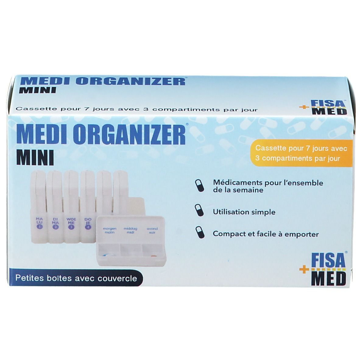 Fisamed Medi Organizer Mini Boîte Pilules