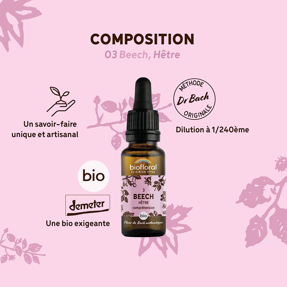 BIOFLORAL 03 - Beech - Hêtre - 20 ml