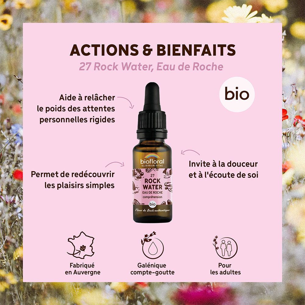 BIOFLORAL 27 - Rock water - Eau de roche - 20 ml