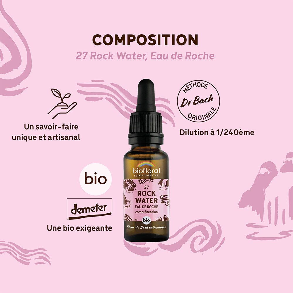 BIOFLORAL 27 - Rock water - Eau de roche - 20 ml