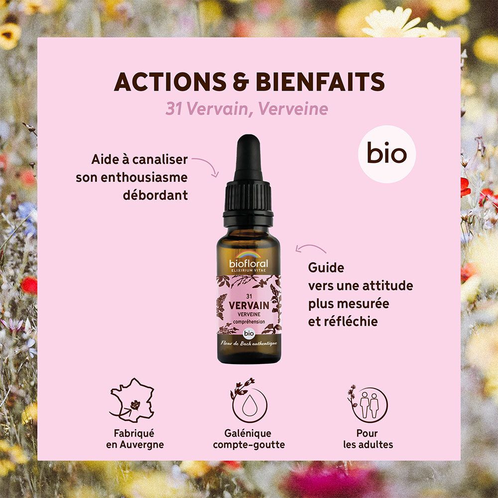 BIOFLORAL 31 - Vervain - Verveine - 20 ml