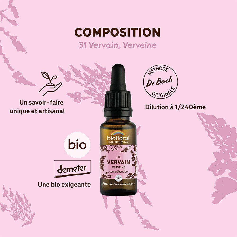 BIOFLORAL 31 - Vervain - Verveine - 20 ml