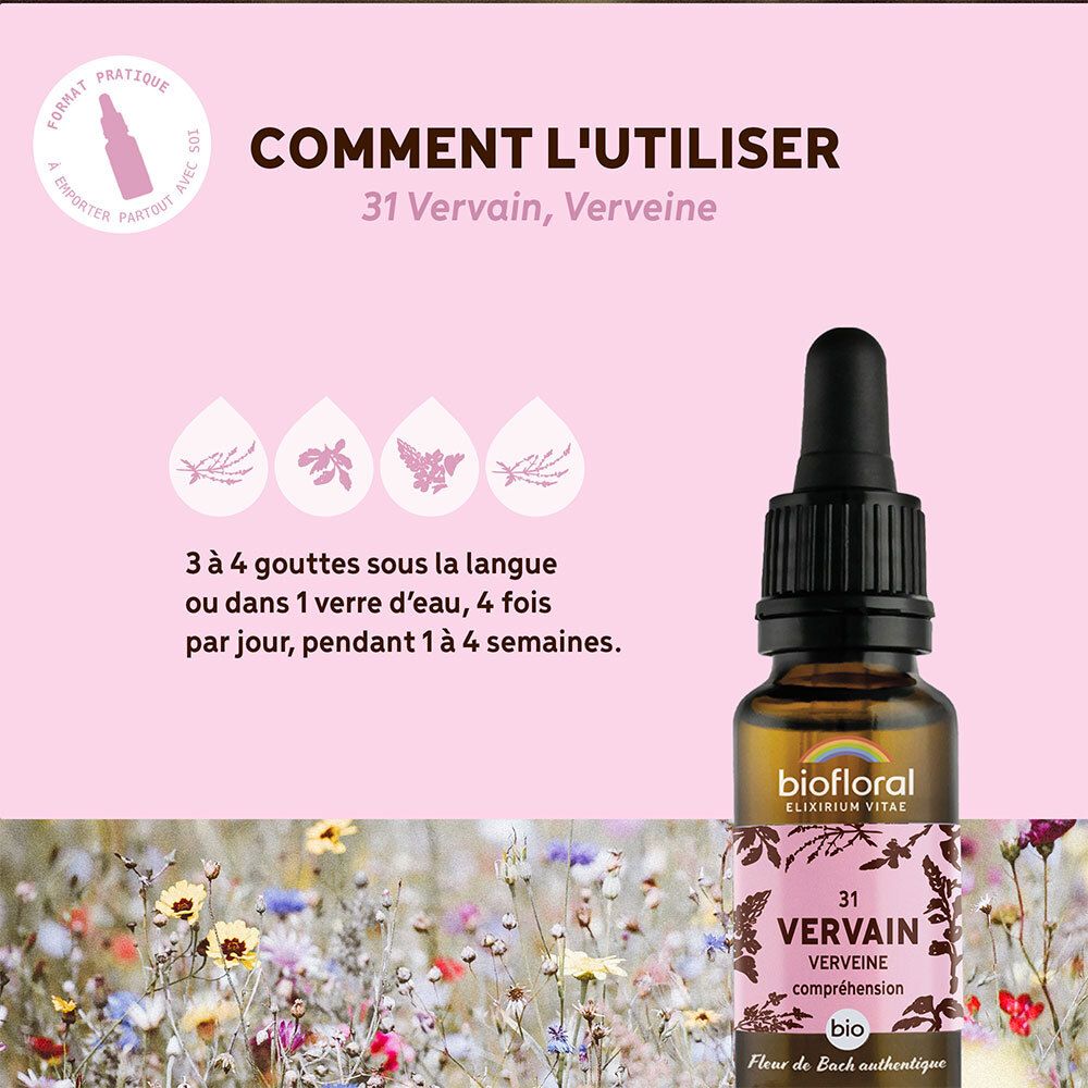 BIOFLORAL 31 - Vervain - Verveine - 20 ml