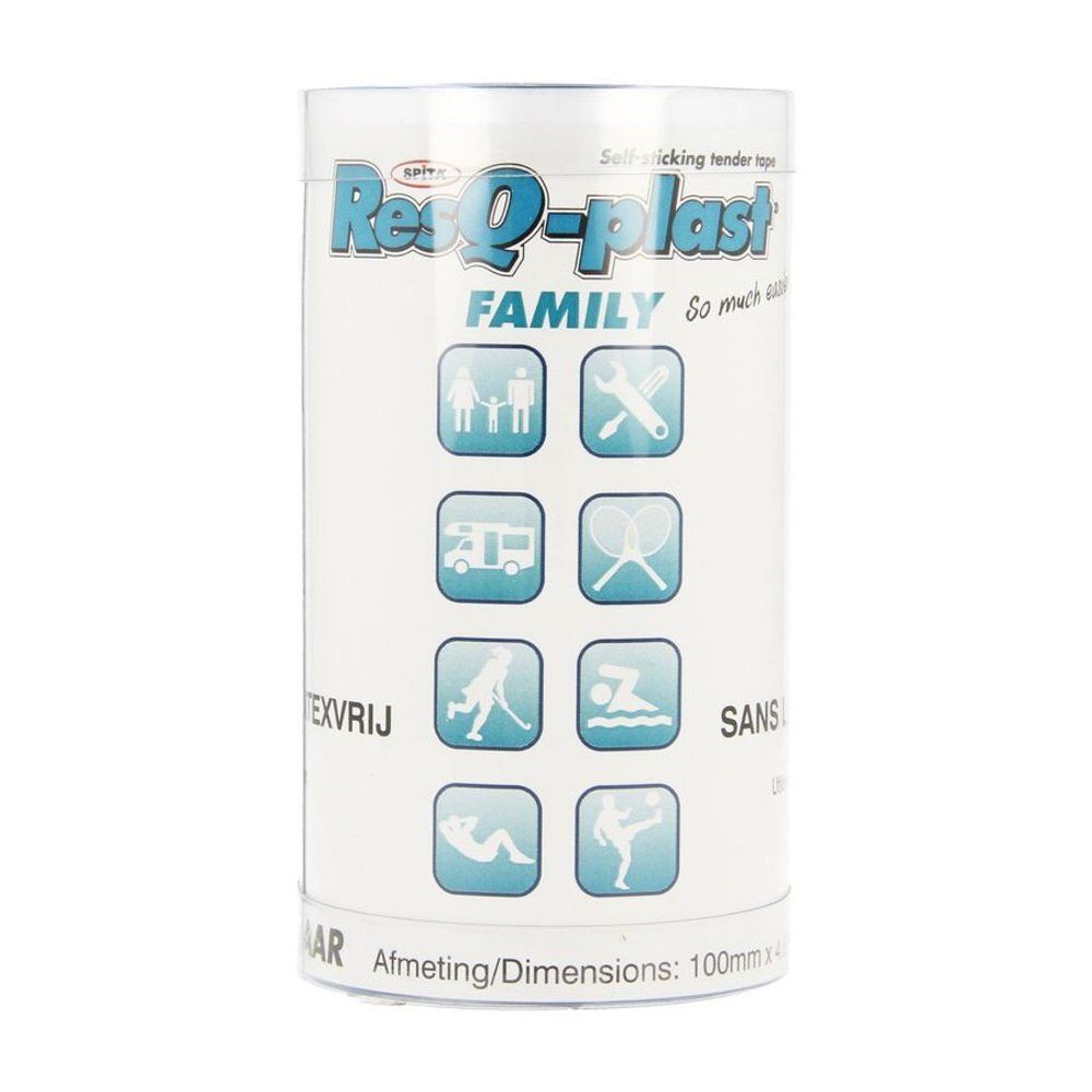 Cilindrische verpakking met productnaam en iconen. Tekst in het Frans en Nederlands.