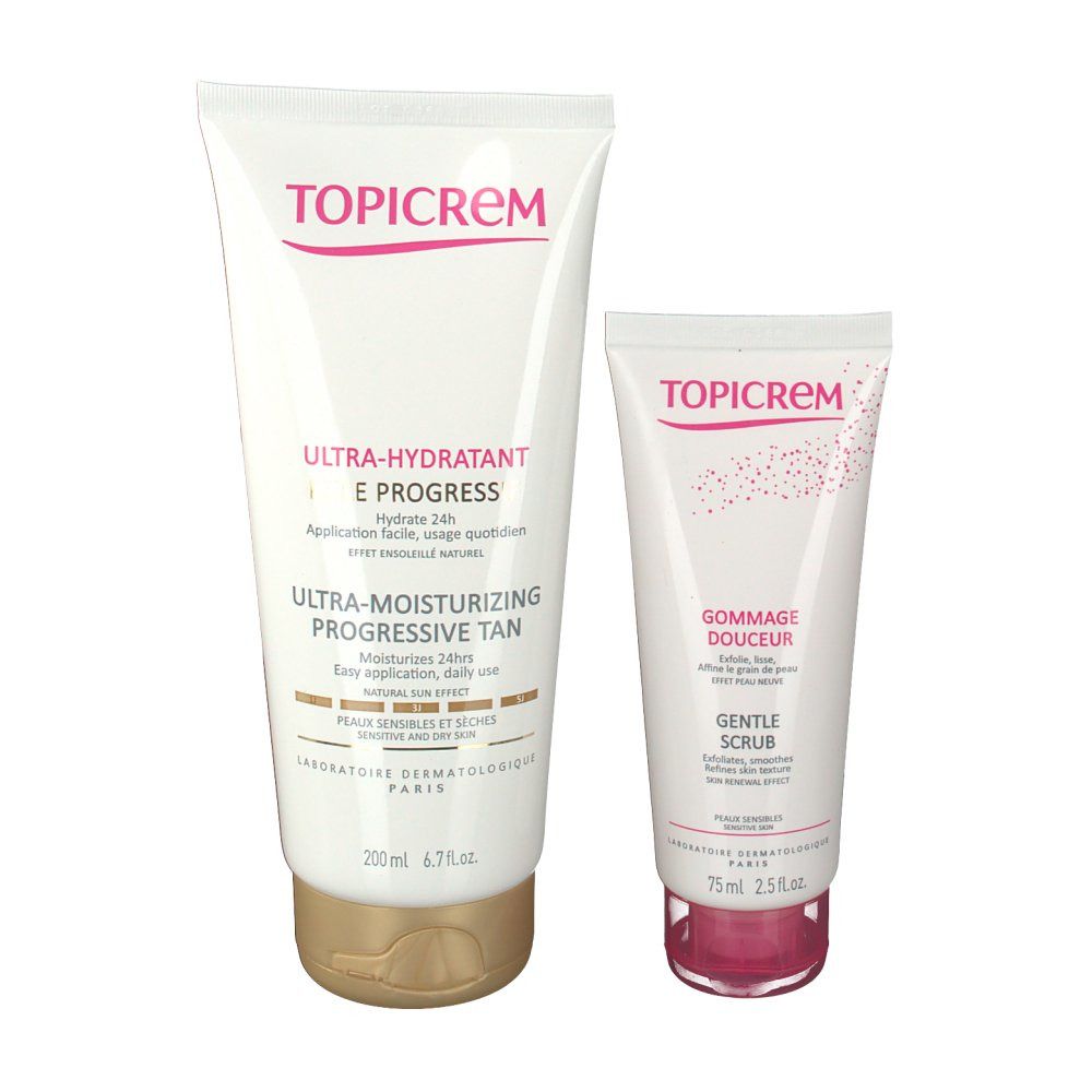 Topicrem Bronzage Ultra Hydratant Sans Soleil + Gommage