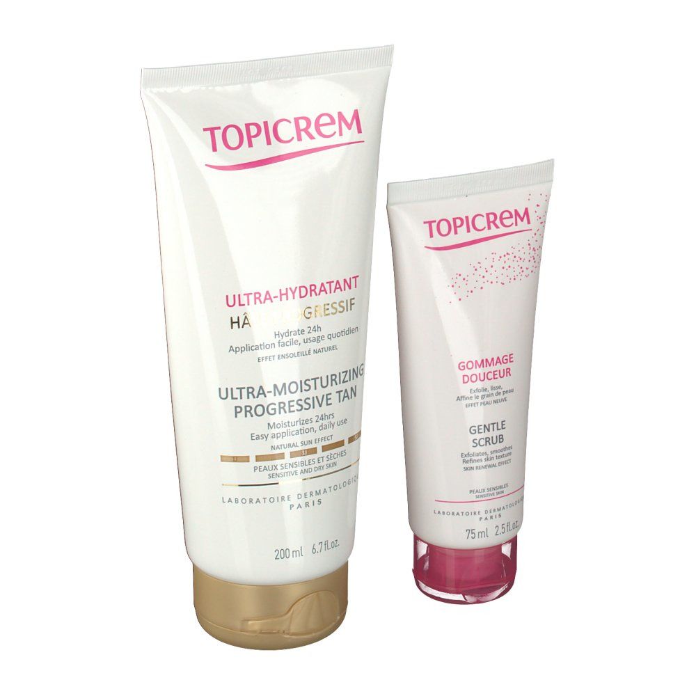 Topicrem Bronzage Ultra Hydratant Sans Soleil + Gommage