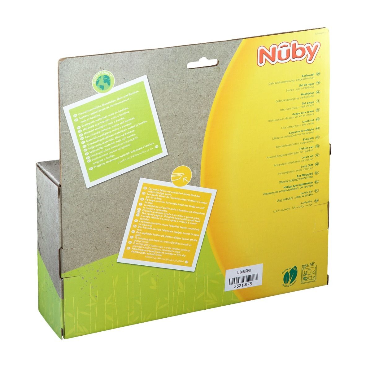 Nuby Set De Repas Bamboo & Maize Rose 6Mois+ ID5498