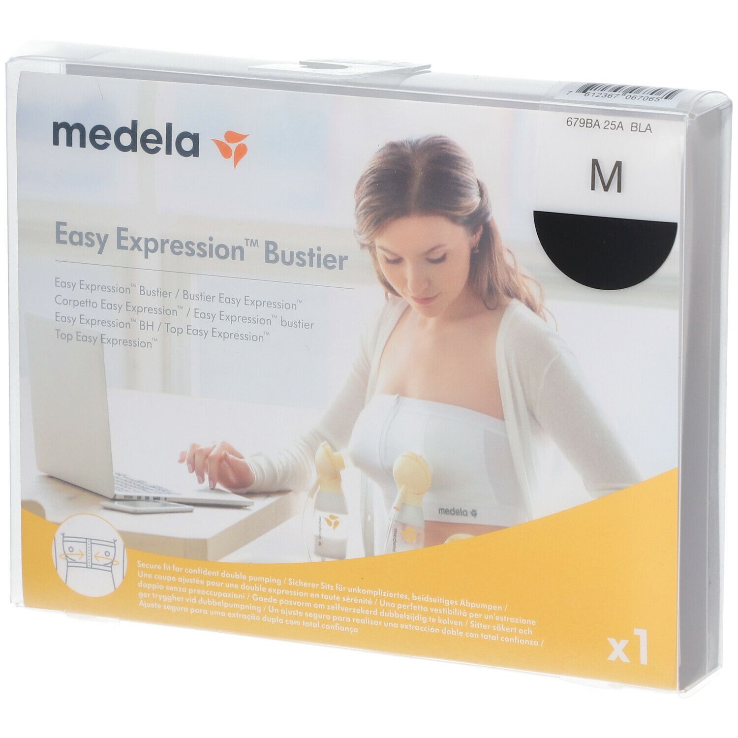 Medela Easy Expression Bustier Medium Zwart 1 St Farmalinebe 3739