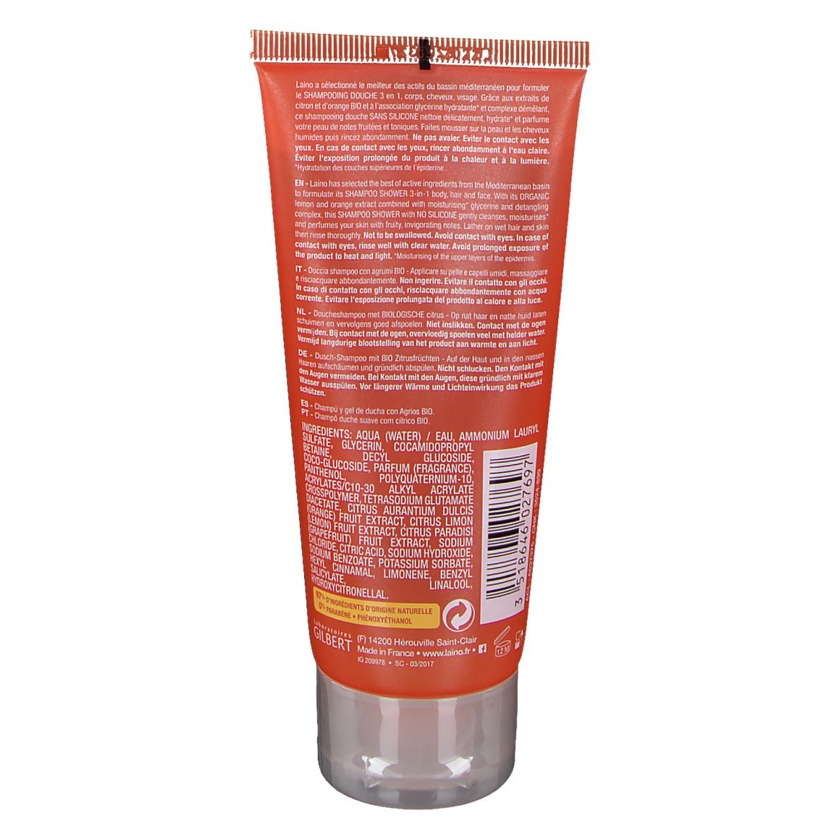 Laino Shampooing Douche 3-en-1 au Agrumes