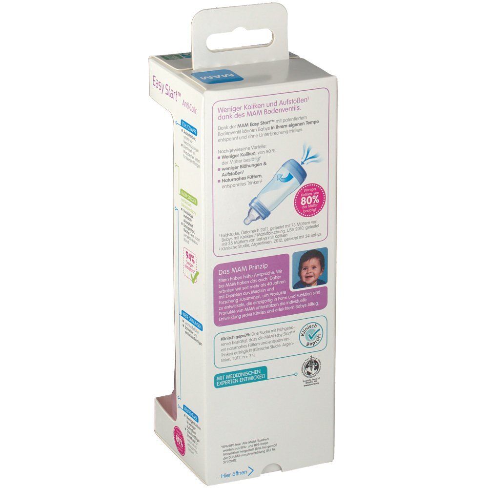 Mam Zuigfles Easy Start Anti-Koliek Meisje 4Maanden+