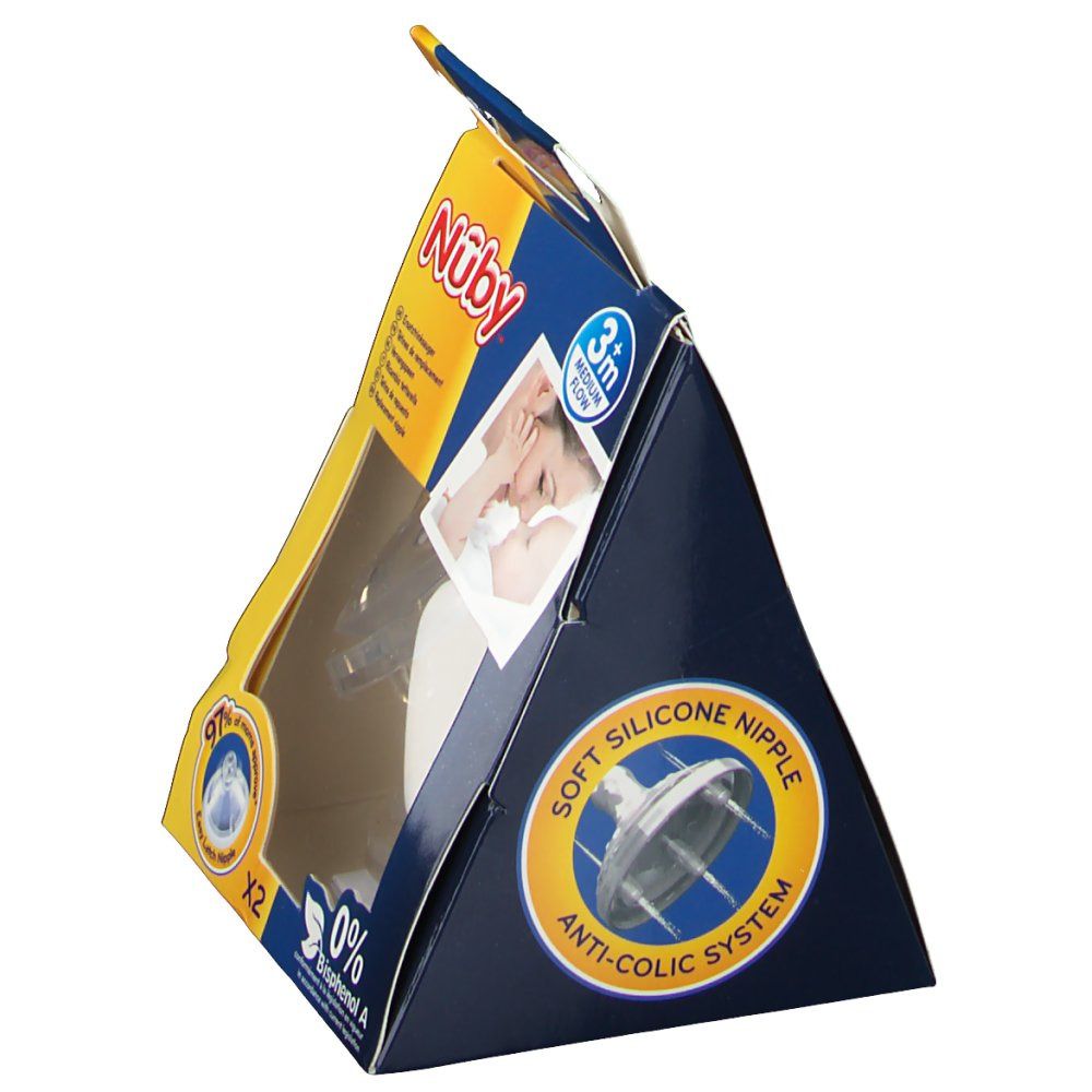 Nuby Tétine D'Alimentation Softflex Medium Flow 6Mois+ ID0016