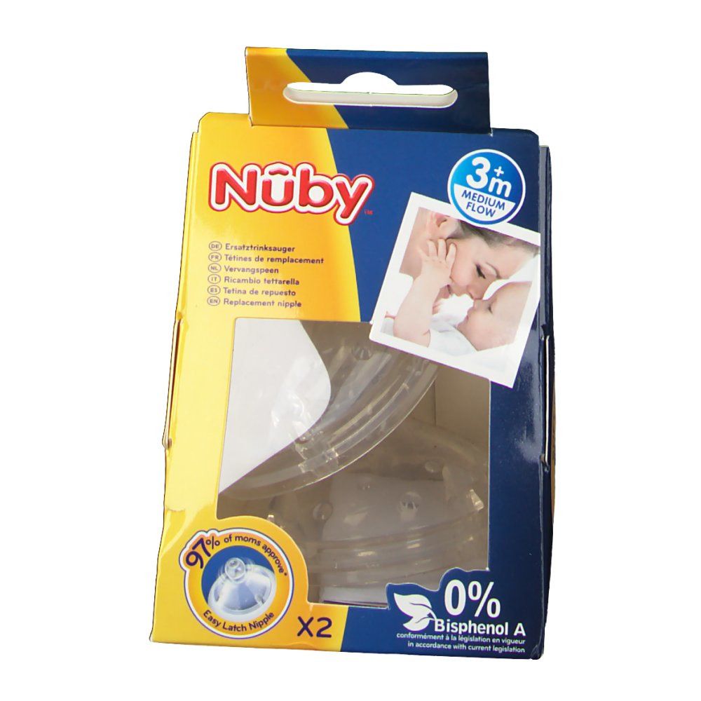 Nuby Tétine D'Alimentation Softflex Medium Flow 6Mois+ ID0016