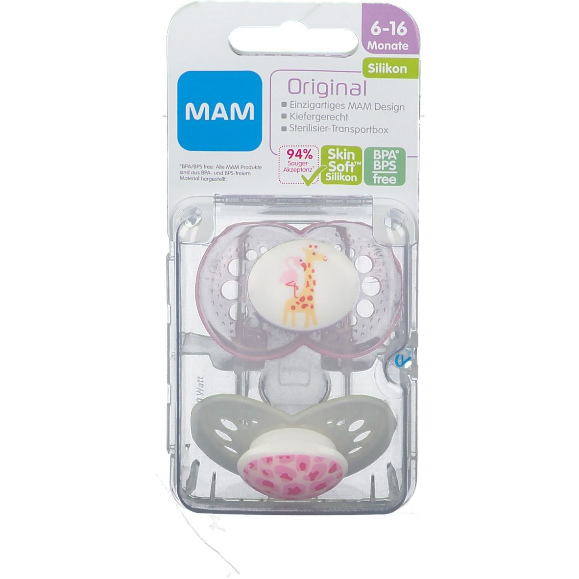 MAM Lot De 2 Tétines Originales En Latex Pour Bébé De 6 à 16 Mois