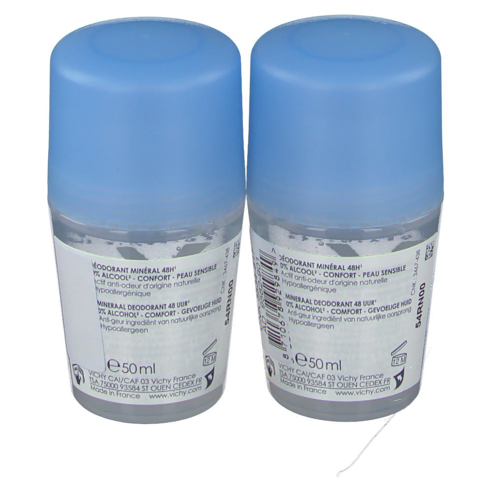 Vichy Déodorant Minéral Peau Réactive 48H Duo