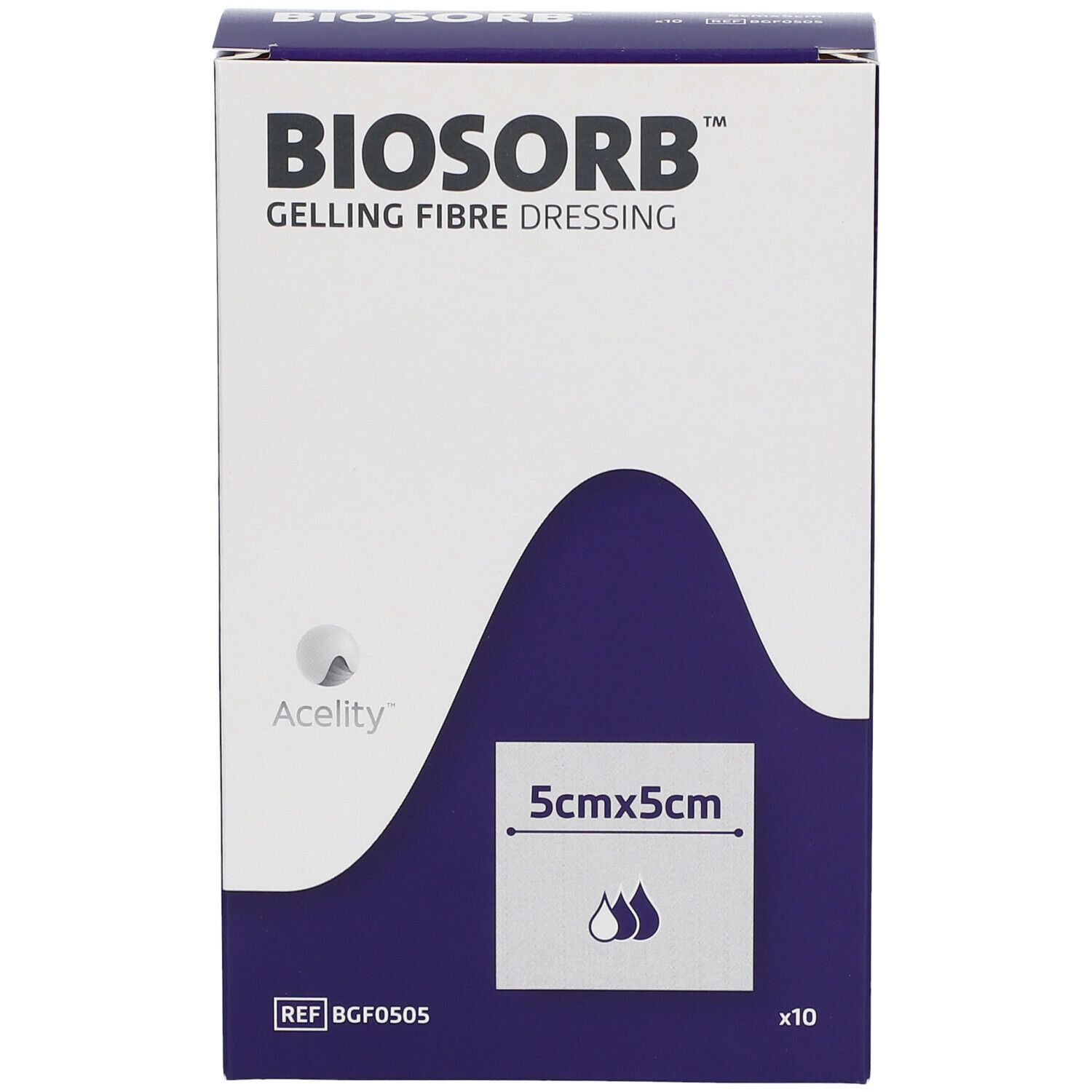Biosorb Pansement De Fibre Avec Gel 5x5 cm BGF0505