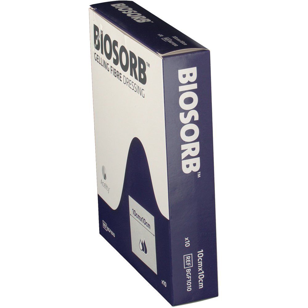 Biosorb Pansement De Fibre Avec Gel 10x10 cm BGF1010
