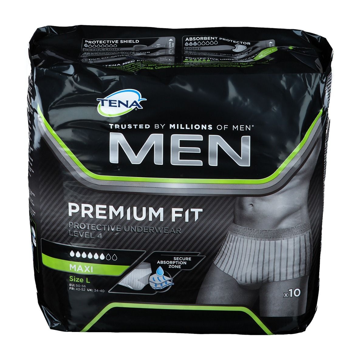 TENA Men Premium Fit Protective Underwear Level 4 Large