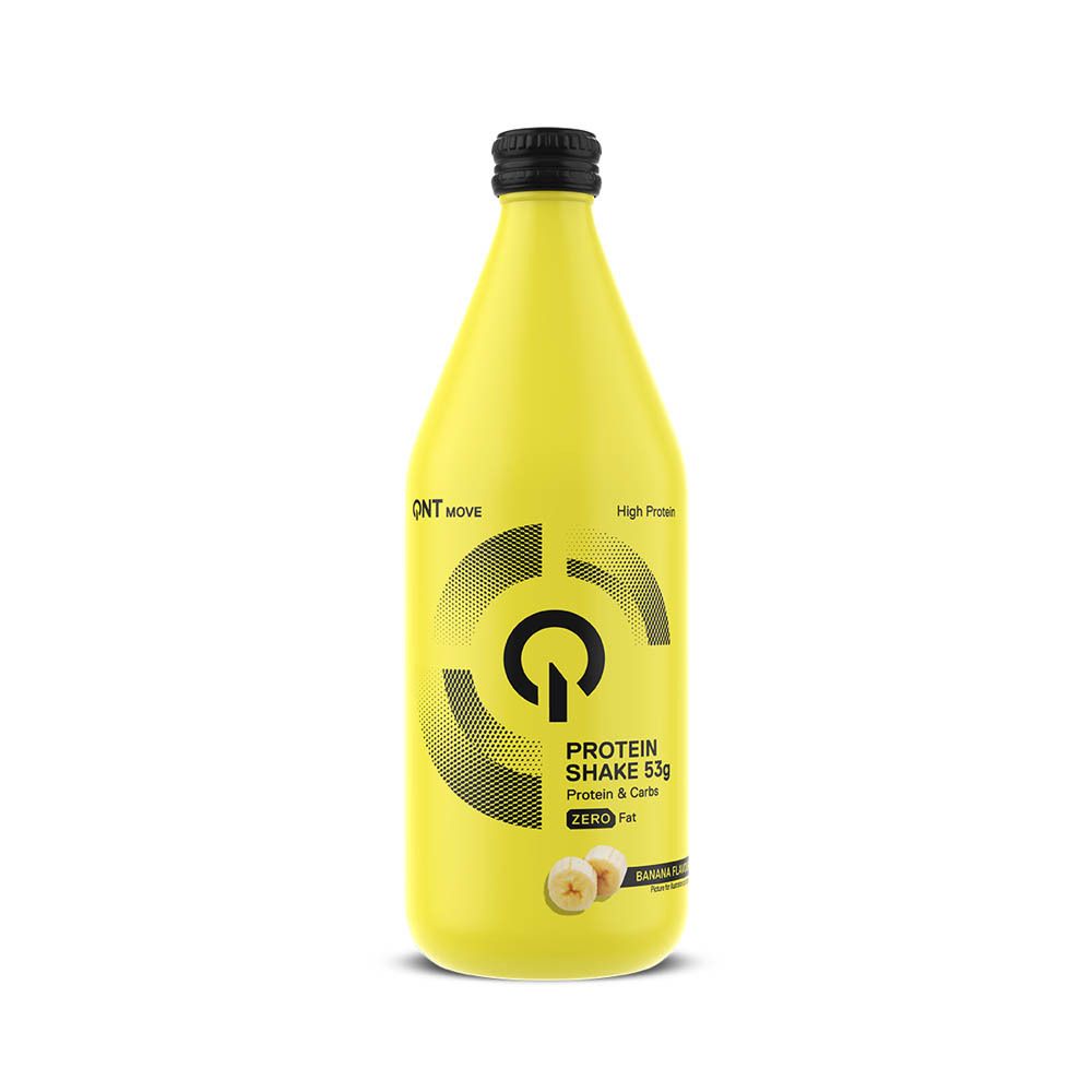 QNT Protein Shake (53g Protein) glass bottle Banana