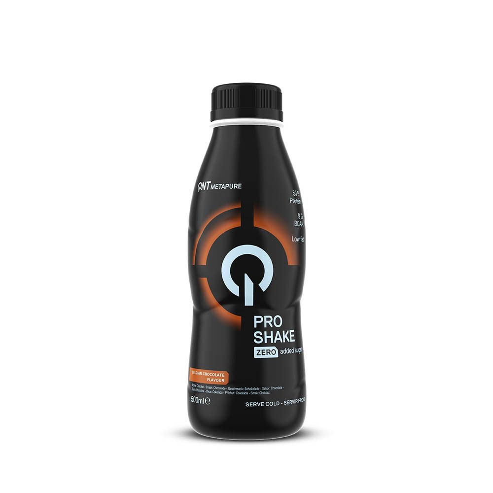 QNT Pro Shake (50g Protein, Zero added Sugar and BCAA) Belgian Chocolate
