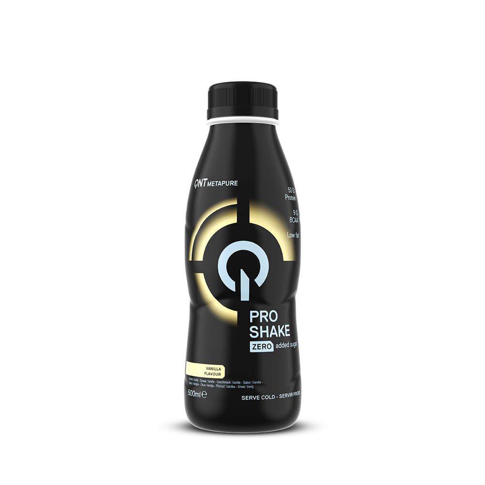 QNT Pro Shake (50g Protein, Zero added Sugar and BCAA) Vanilla