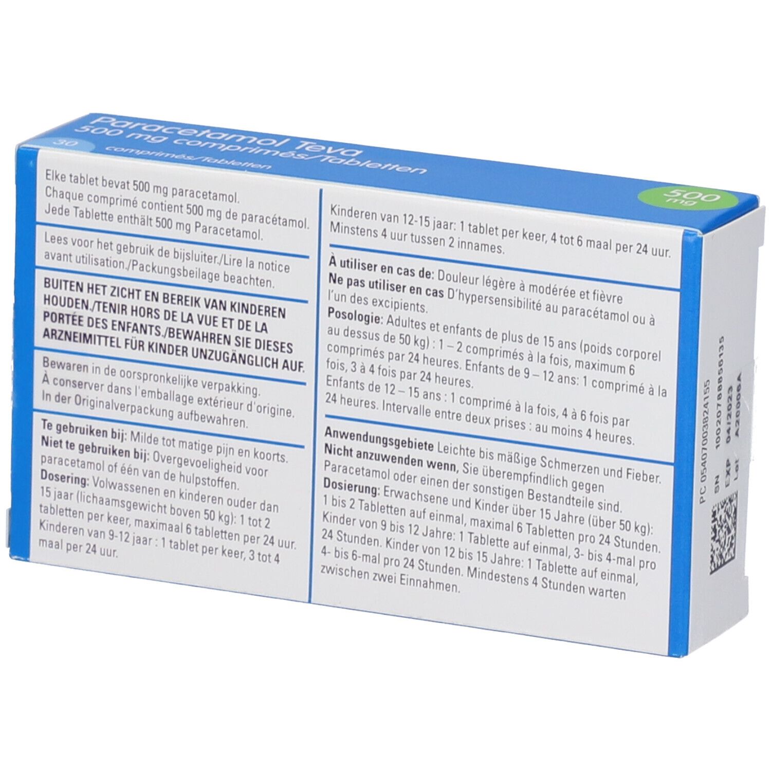 Paracetamol Teva 500mg