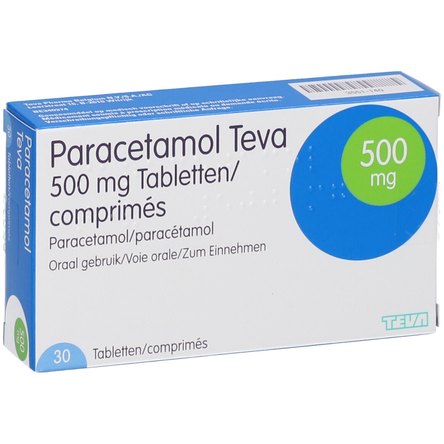 Paracetamol Teva 500mg