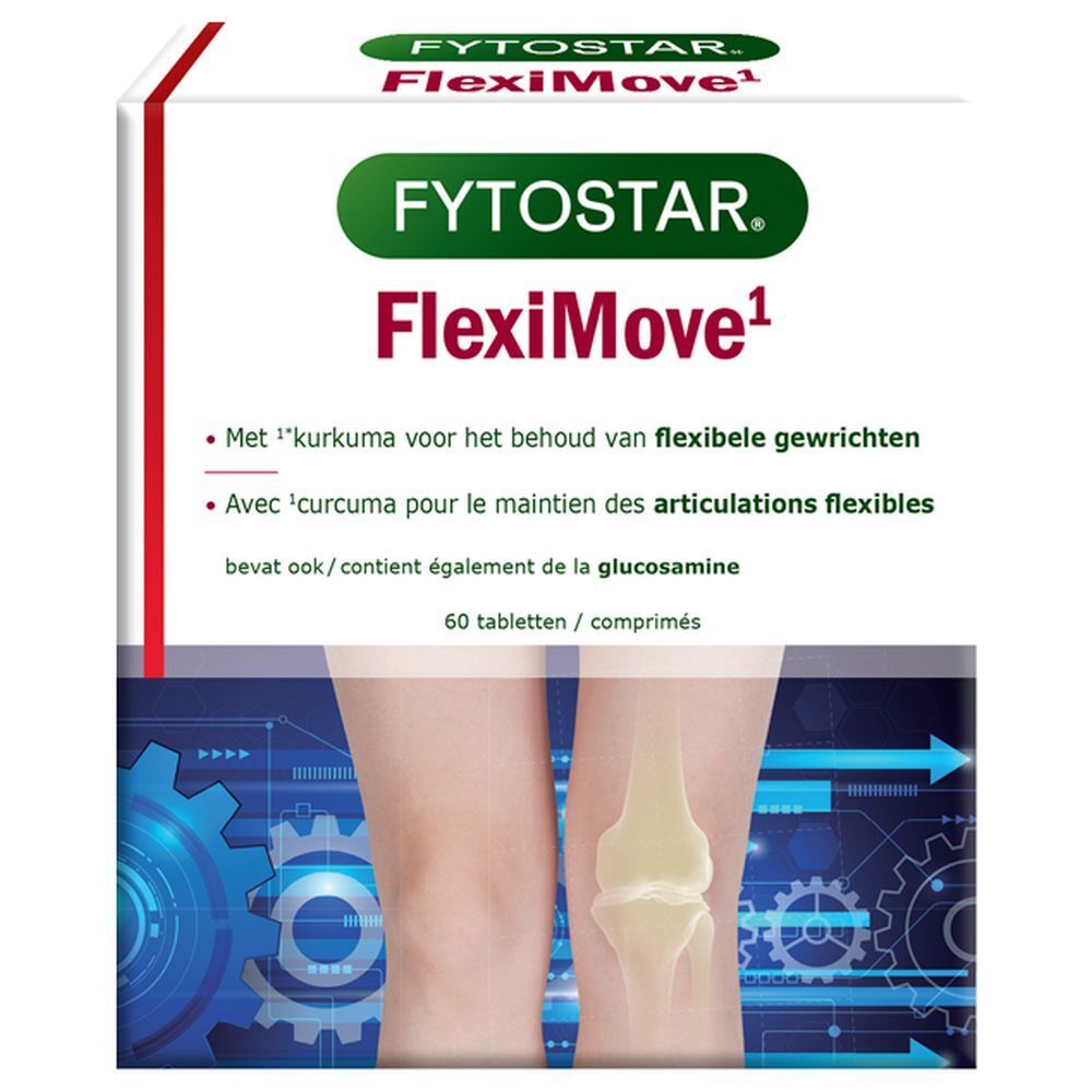 Fytostar FlexiMove High-Curcumin + Glucosamine – Articulations Souples – Complément Alimentaire