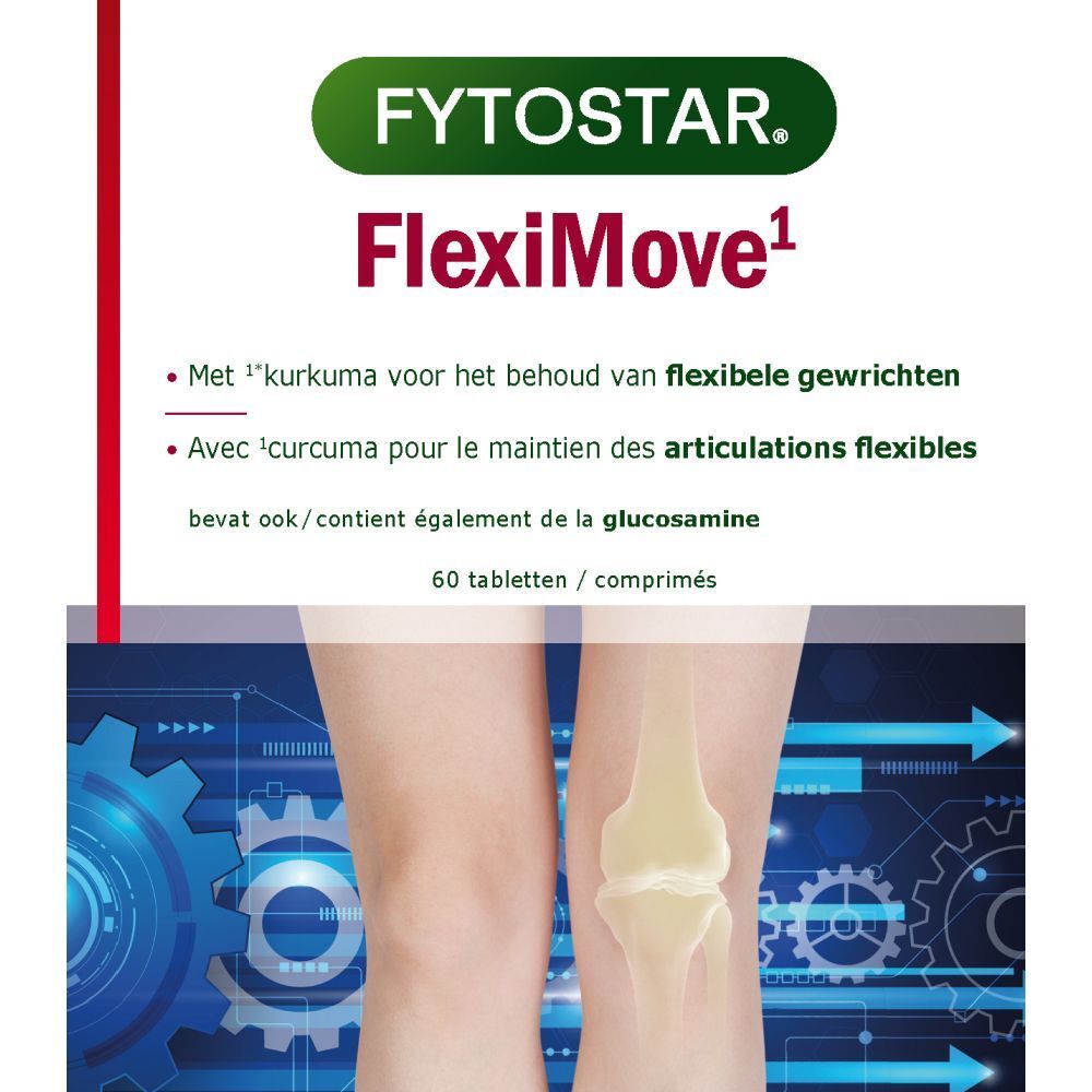 Fytostar FlexiMove High-Curcumin + Glucosamine – Articulations Souples – Complément Alimentaire