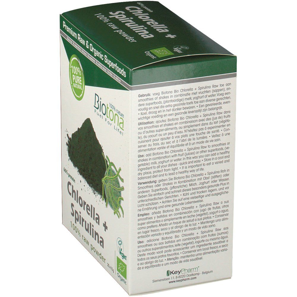 Biotona Bio Chlorella + Spiruline Raw