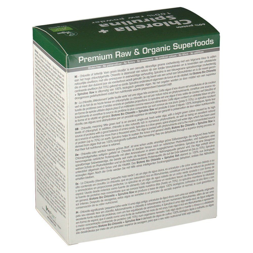 Biotona Bio Chlorella + Spiruline Raw
