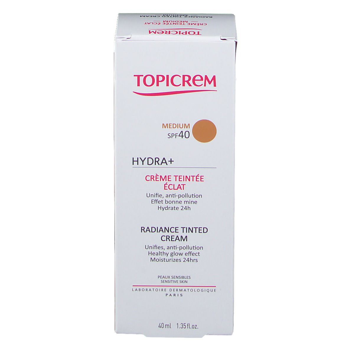 Topicrem Hydra+ Crème Teintée Medium SPF40