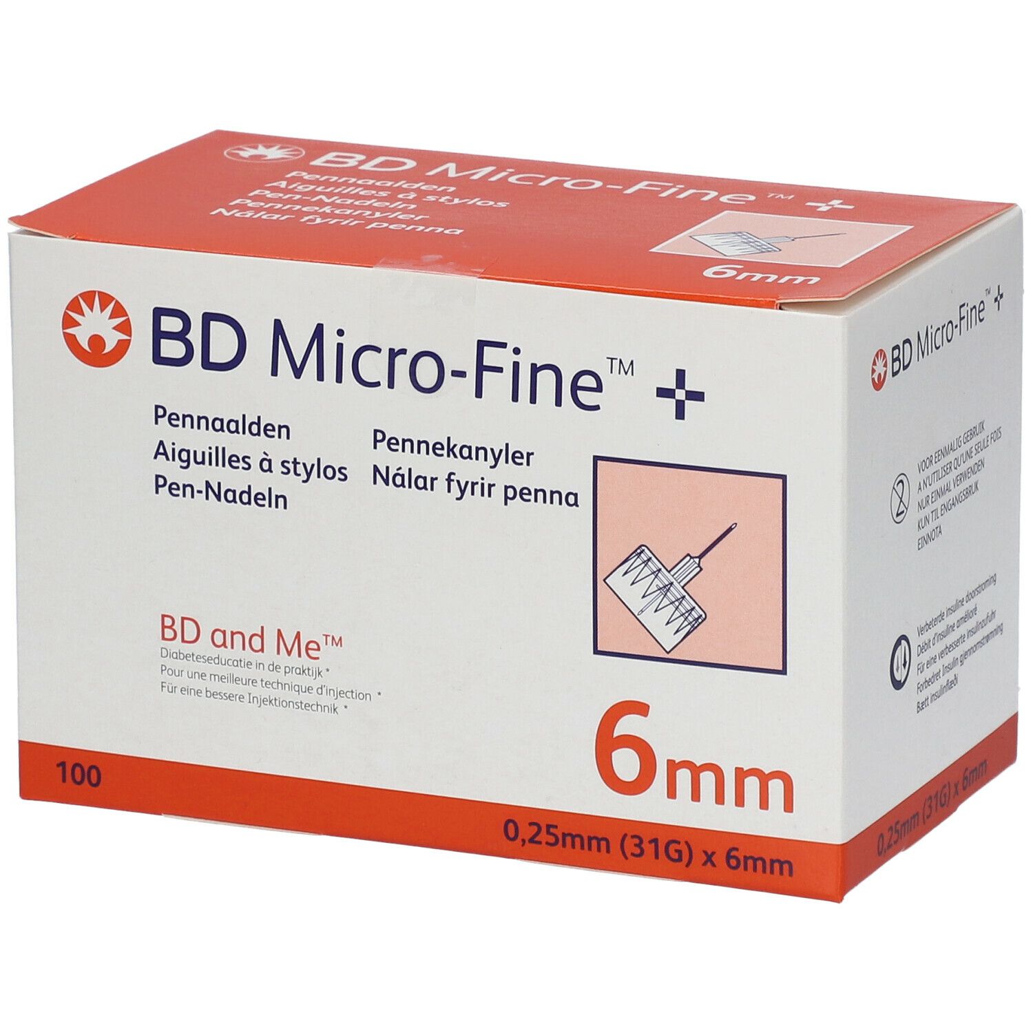 BD Micro-Fine Pennaalden 0,25mm 31g 6mm