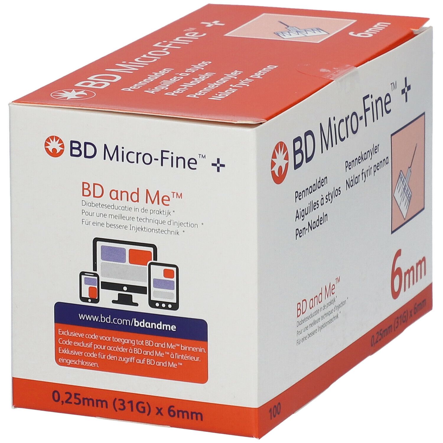 BD Micro-Fine Pennaalden 0,25mm 31g 6mm