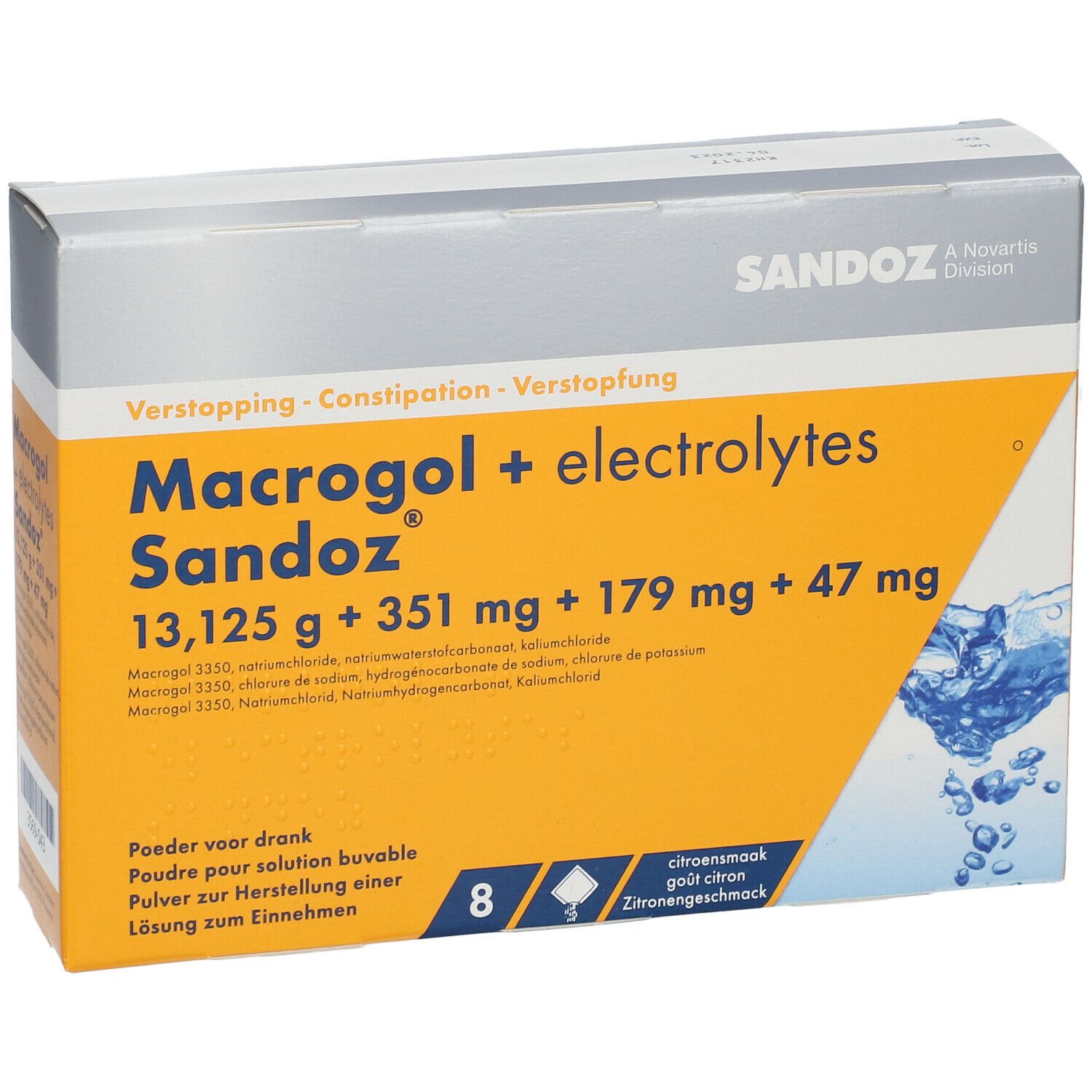 Macrogol + Elektrolytes Sandoz Goût Citron