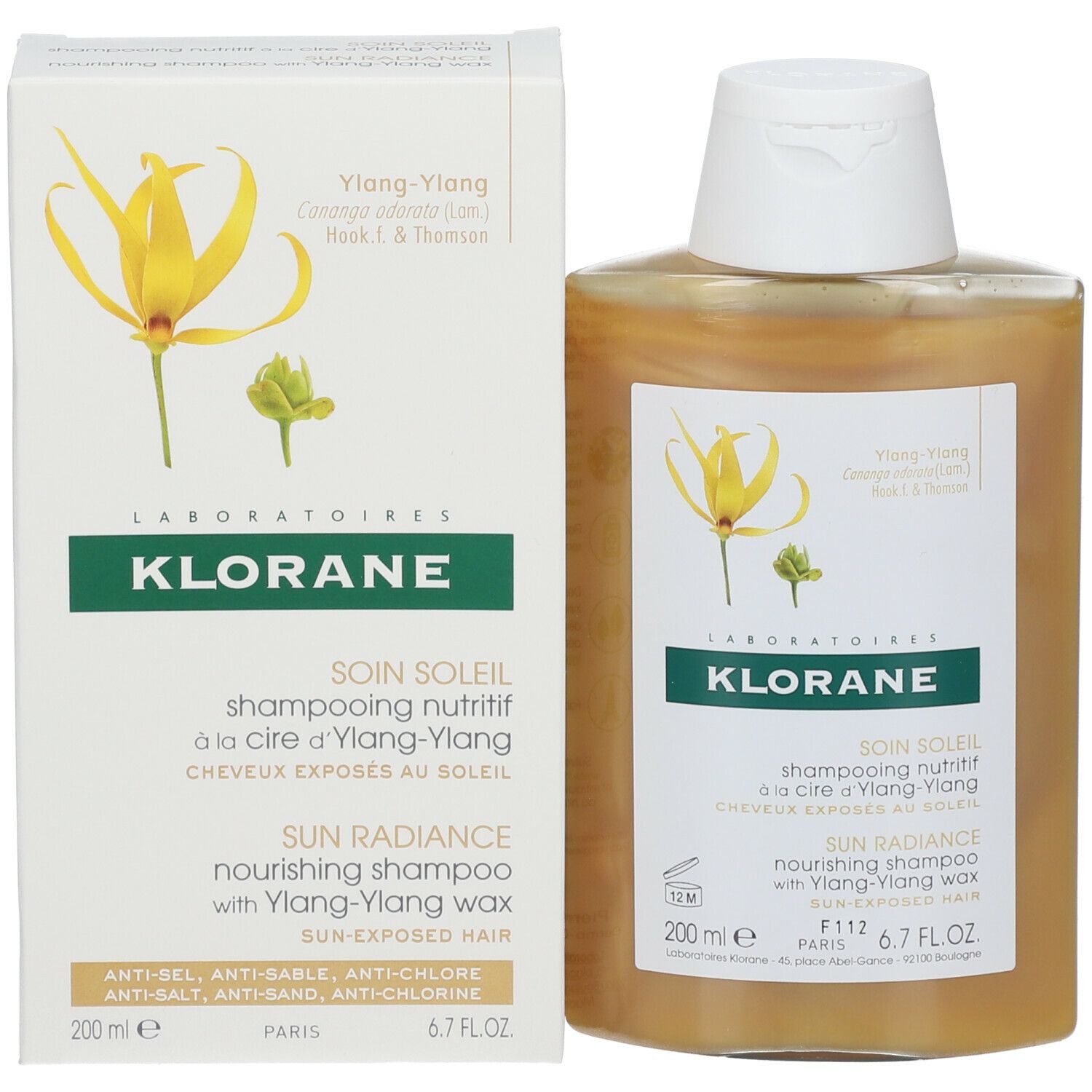 Klorane Zonnegloed Voedende Shampoo Ylang-Ylang