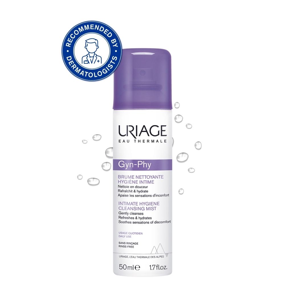 Uriage Gyn-Phy Brume nettoyante hygiène intime, 50ml.