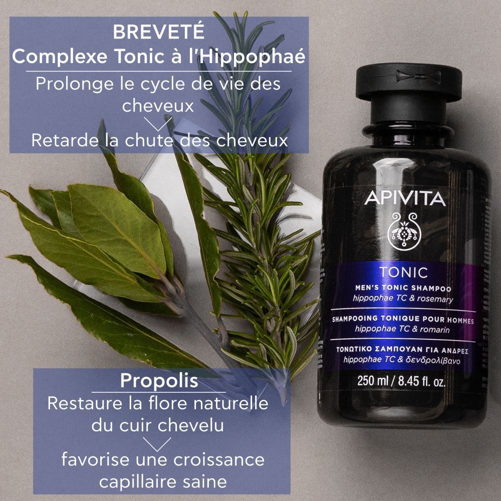 Apivita Men's Tonic Shampooing Hippophae TC & Romarin