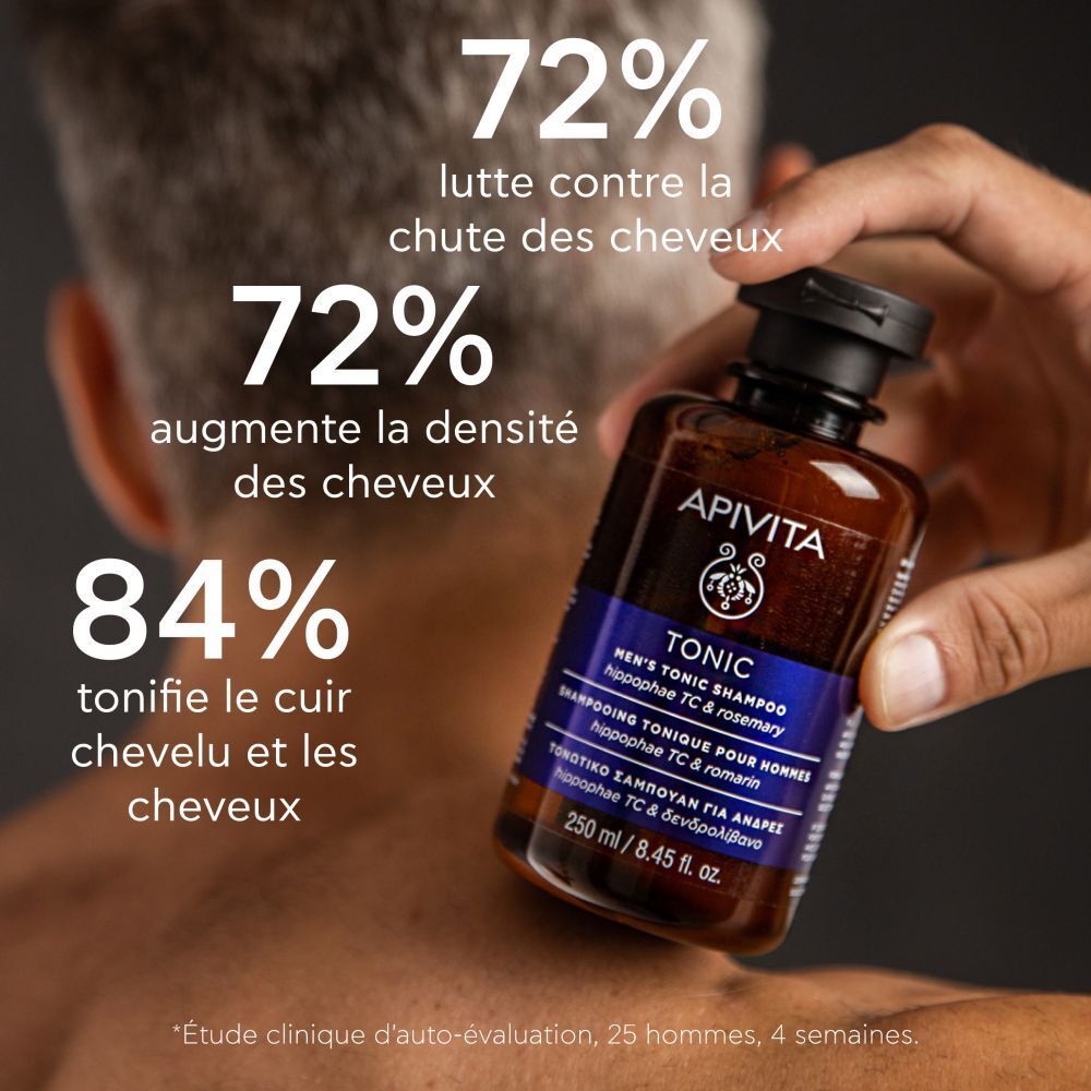 Apivita Men's Tonic Shampooing Hippophae TC & Romarin