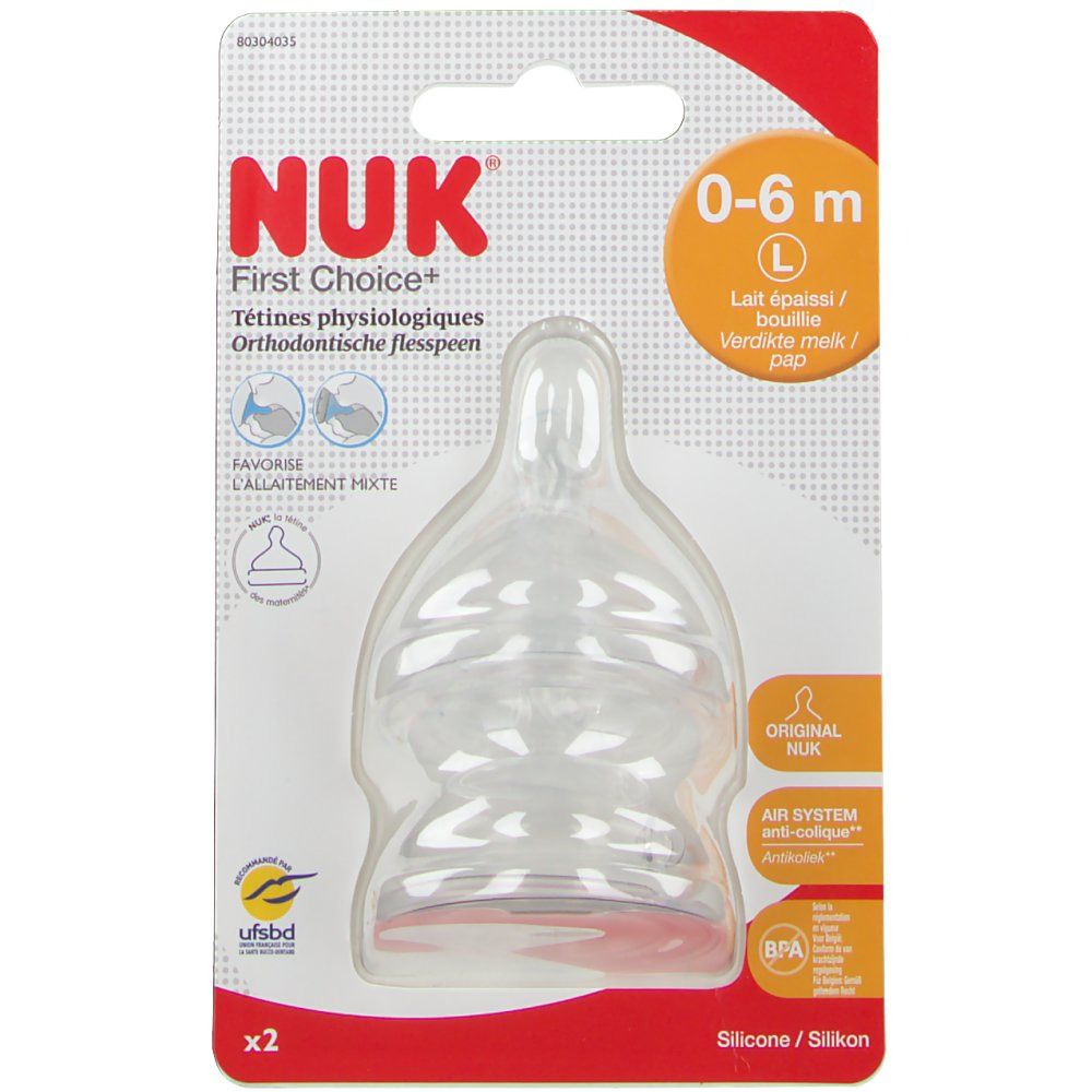 NUK Zuigspeen First Choice Silicoon Large +1