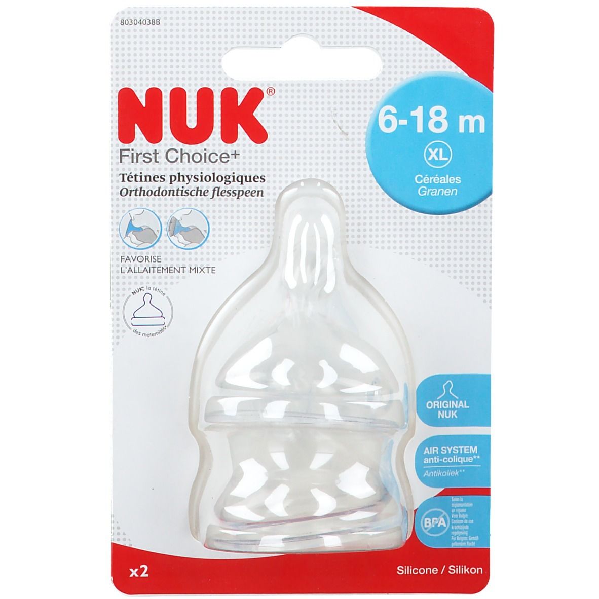 NUK Zuigspeen First Choice Silicoon XLarge +2