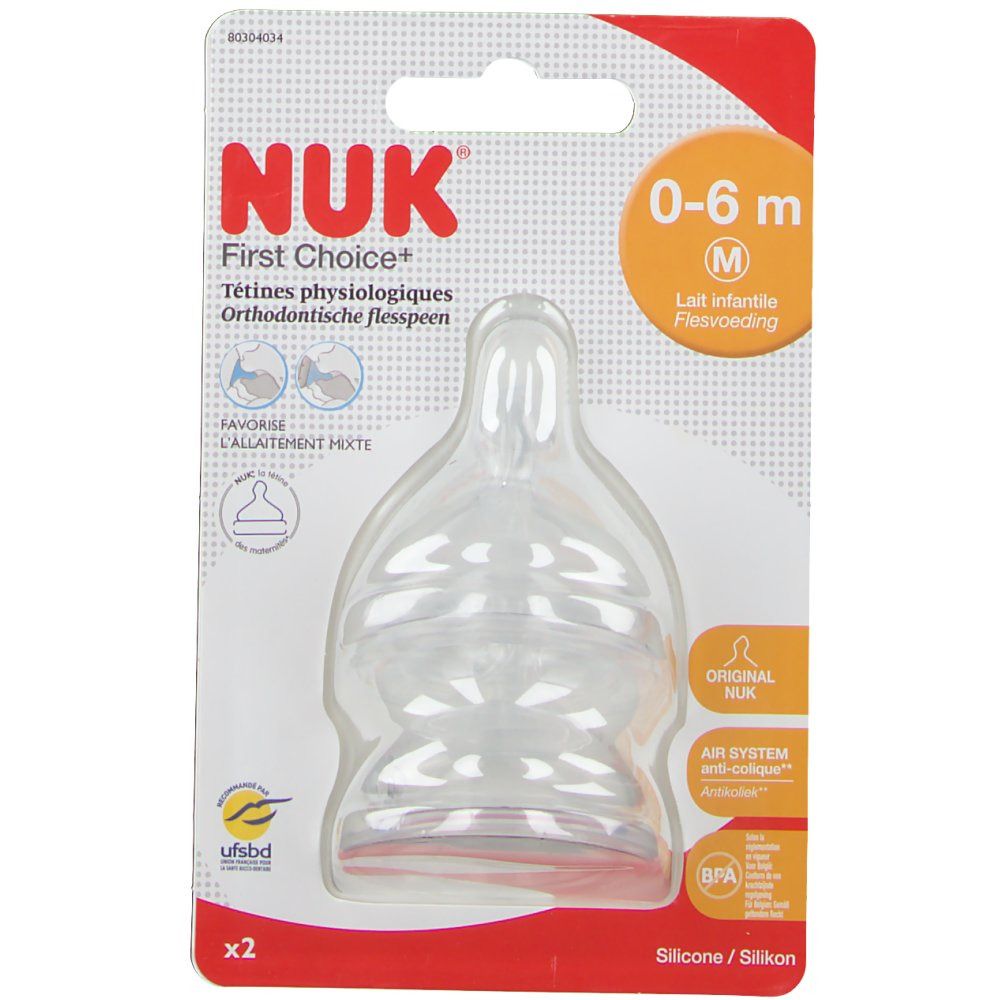 NUK Tétine First Choice Silicone Medium +1
