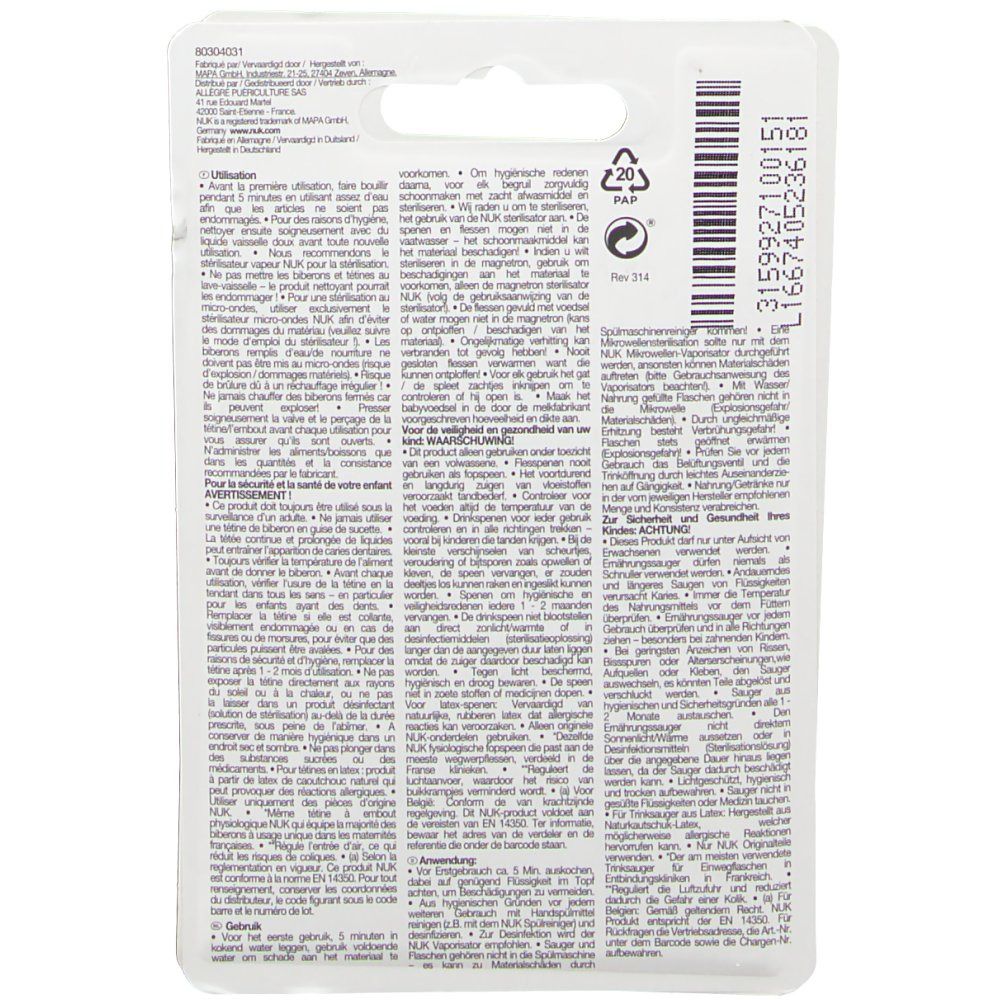 NUK Zuigspeen First Choice Silicoon Large +2