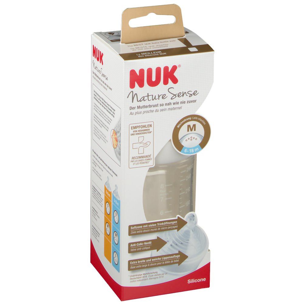 NUK Zuigfles Nature Sense Wit