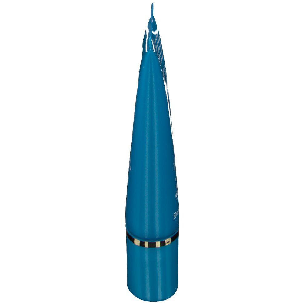 Slanke turquoise tube, gouden ring. Applicatorpunt.