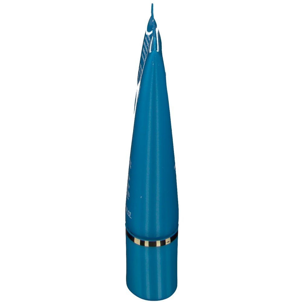 Slanke turquoise tube, gouden ring. Applicatorpunt.