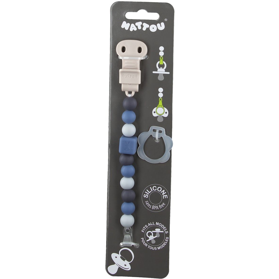 Nattou Fopspeenhouder Blauw
