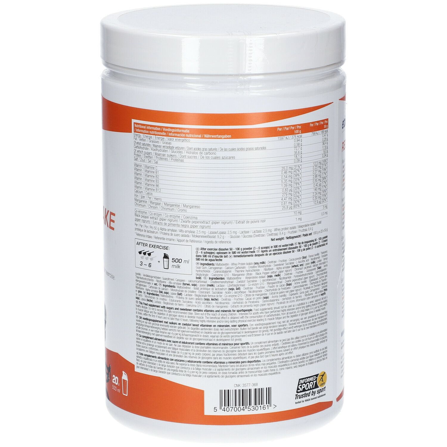 Etixx Recovery Shake Chocolade