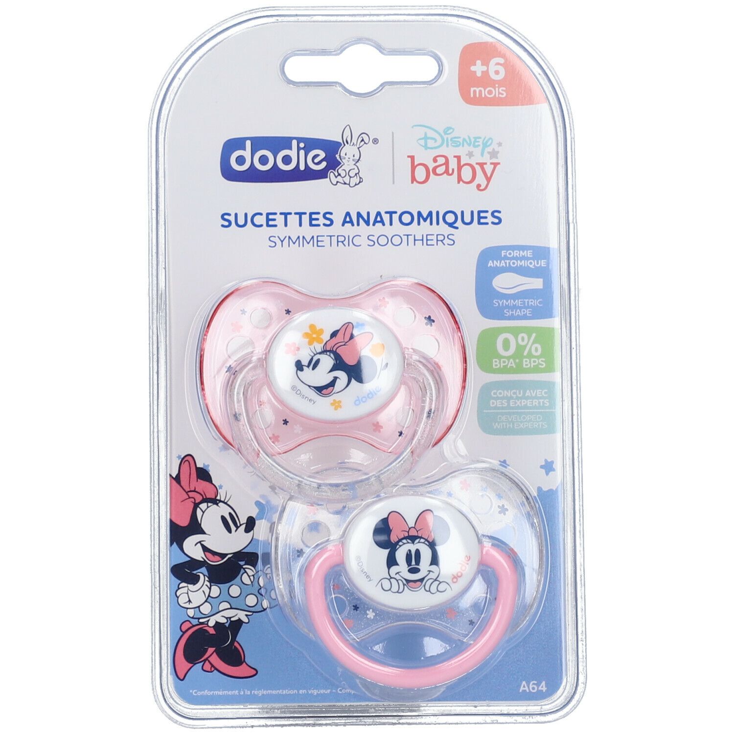 Dodie® Fopspeen Minnie vanaf 6 Maanden
